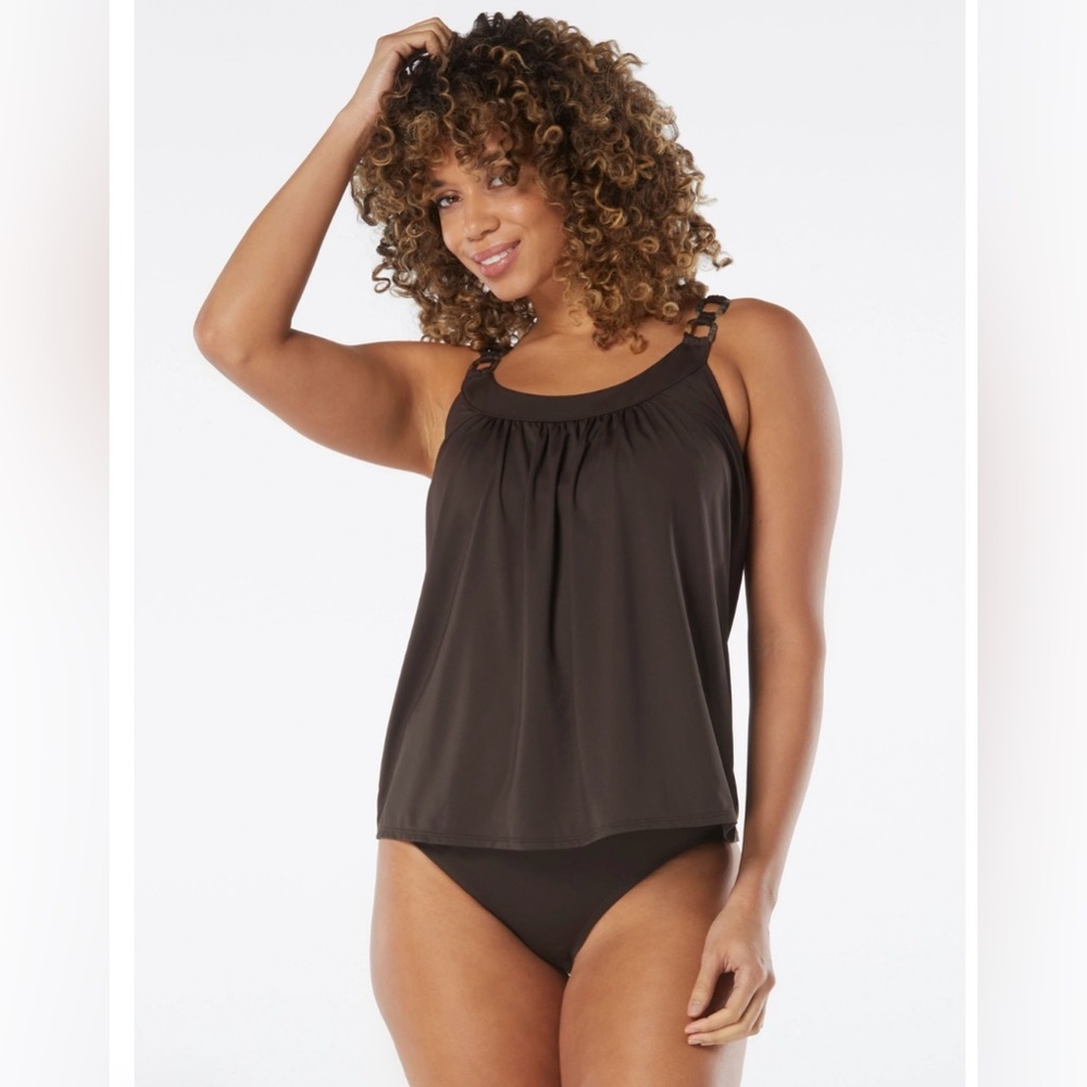 Classic Solids Ultra Fit Underwire Tankini Top Swimsuit